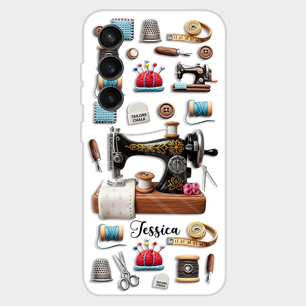 Superbe machine à coudre - Coque de téléphone personnalisée avec impression intégrale sur le thème de la couture