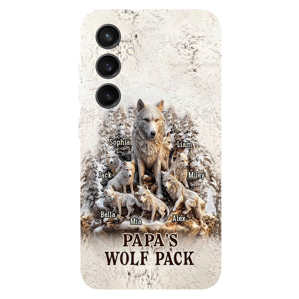 Papa's Wolf Pack - Personalized Father Full Print Phone Case