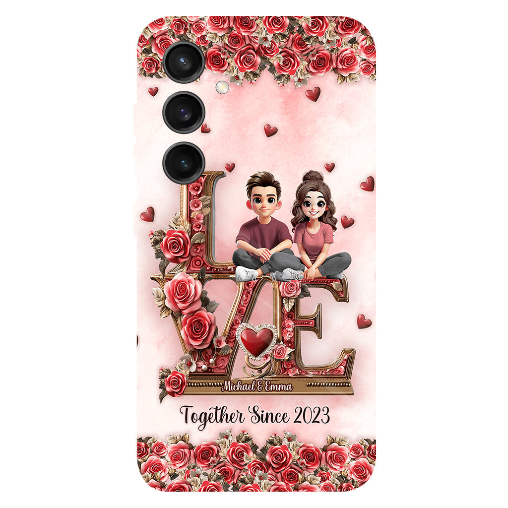 I Love You Forever - Personalized Couple Full Print Phone Case