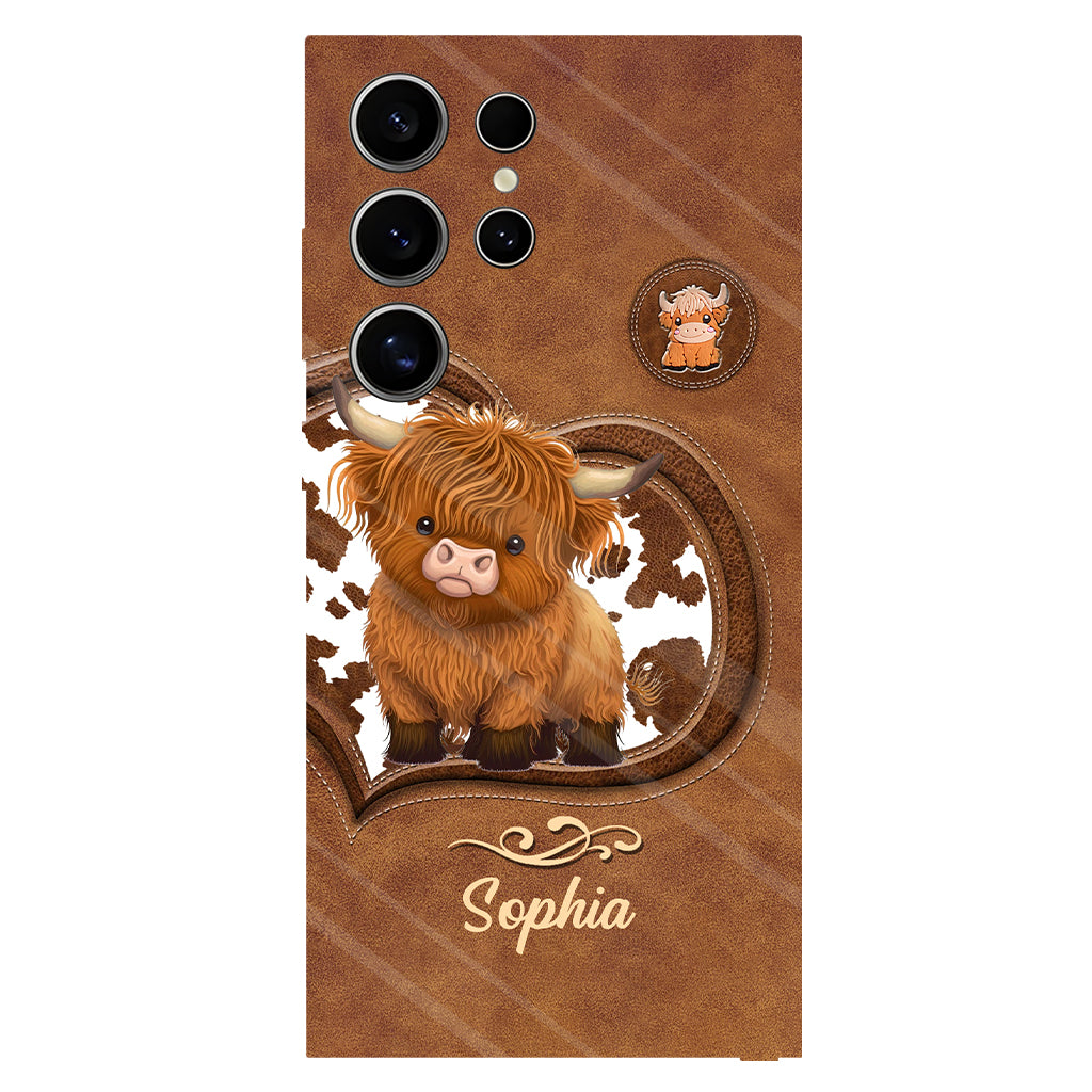 Coque de téléphone personnalisée avec imprimé vache des Highlands - Mignonne vache des Highlands