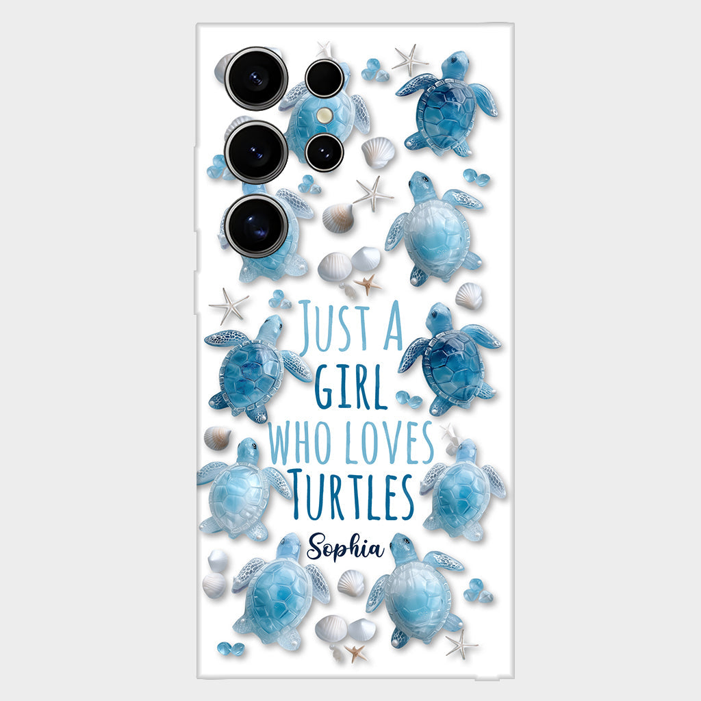 Just A Girl Who Loves Turtles - Personalized Turtle Full Print Phone Case