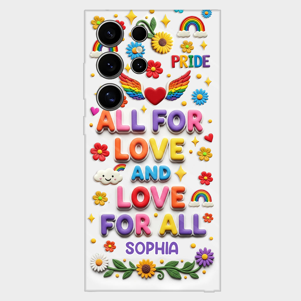 Alles für die Liebe und Liebe für alle – Personalisierte Handyhülle mit LGBT-Unterstützung und Vollbild-Print