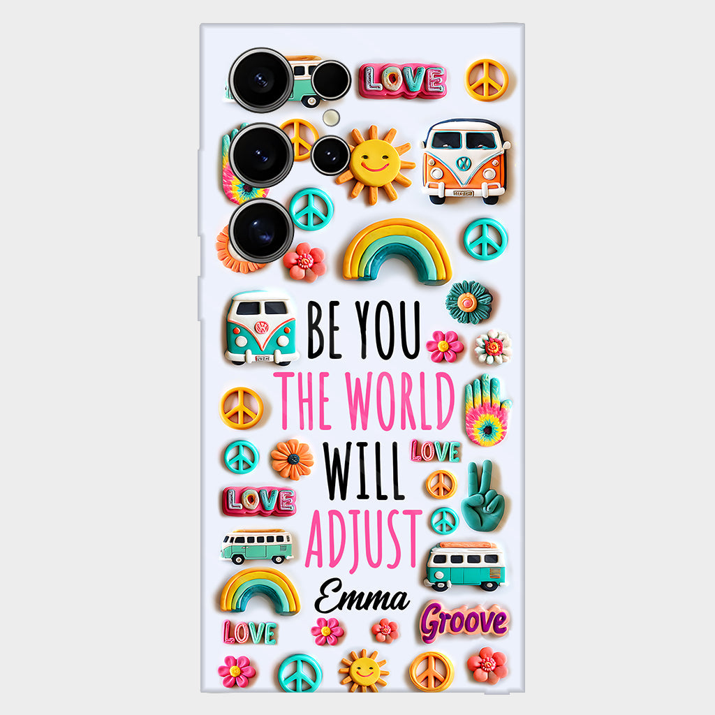 Sei du selbst – Personalisierte Handyhülle im Hippie-Stil mit Allover-Print