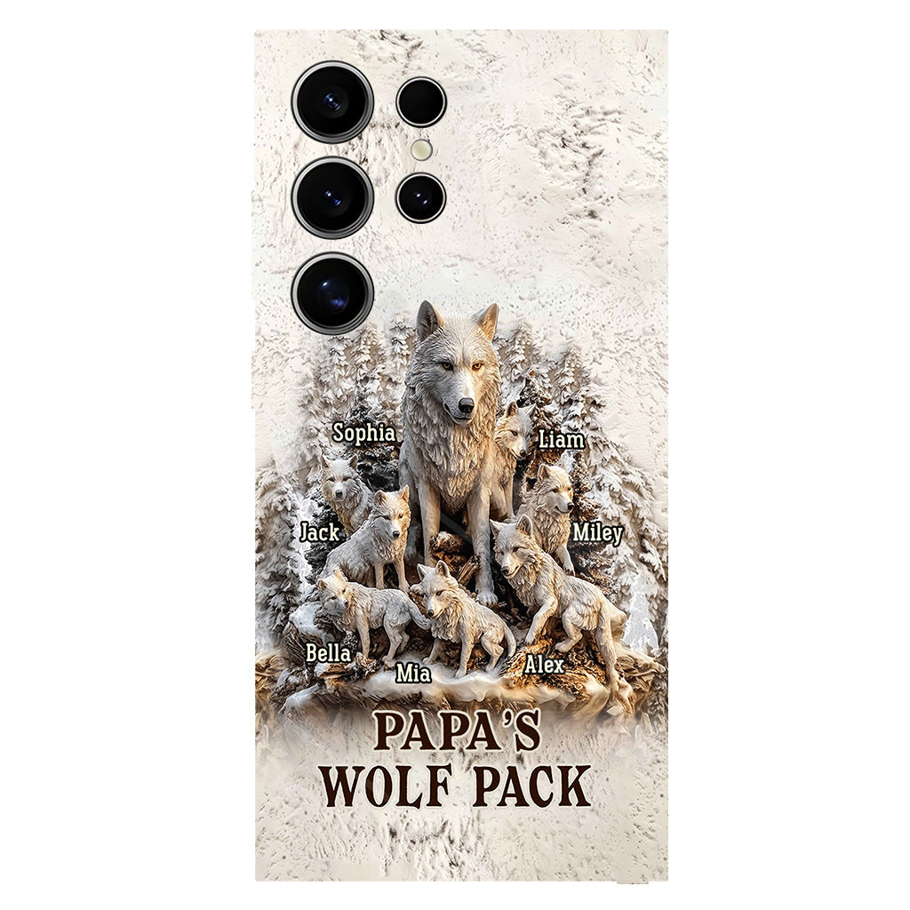 Papa's Wolf Pack - Personalized Father Full Print Phone Case