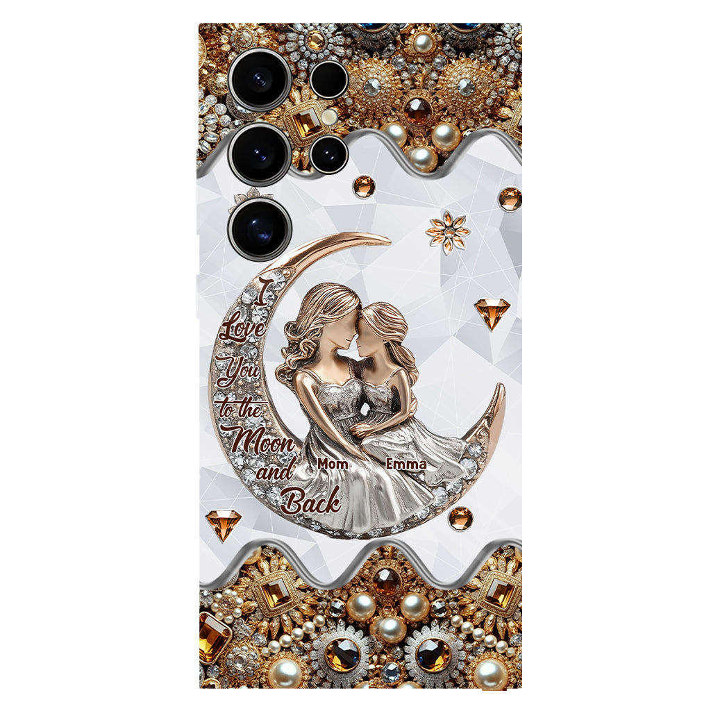 I Love You To The Moon And Back - Personalized Mother Full Print Phone Case