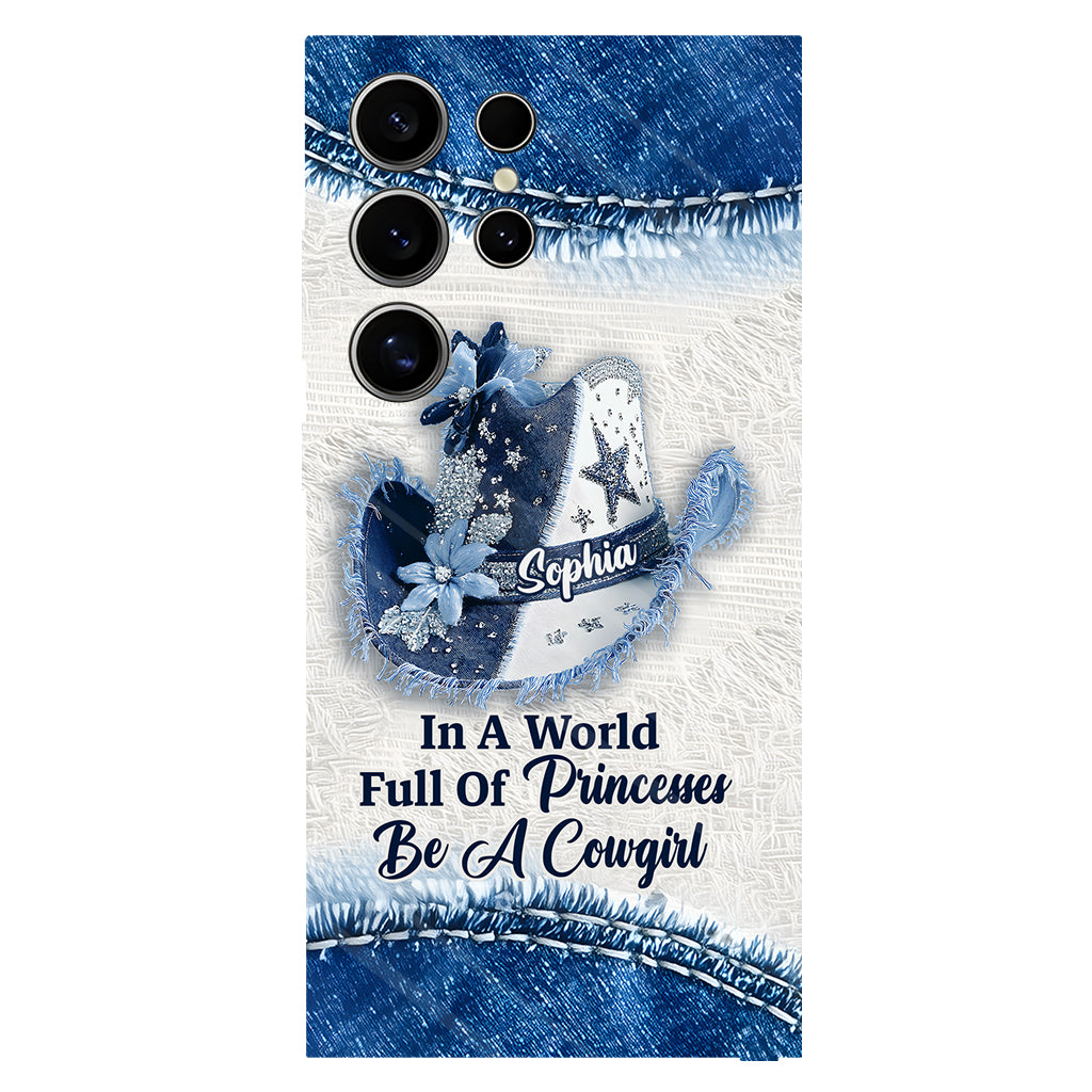 Dans un monde plein de princesses - Coque de téléphone personnalisée avec motif cowgirl