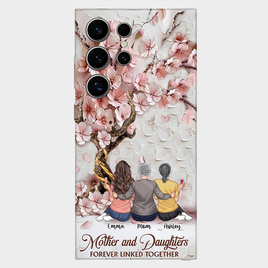 Mother And Daughters Forever Linked Together - Personalized Mother Full Print Phone Case