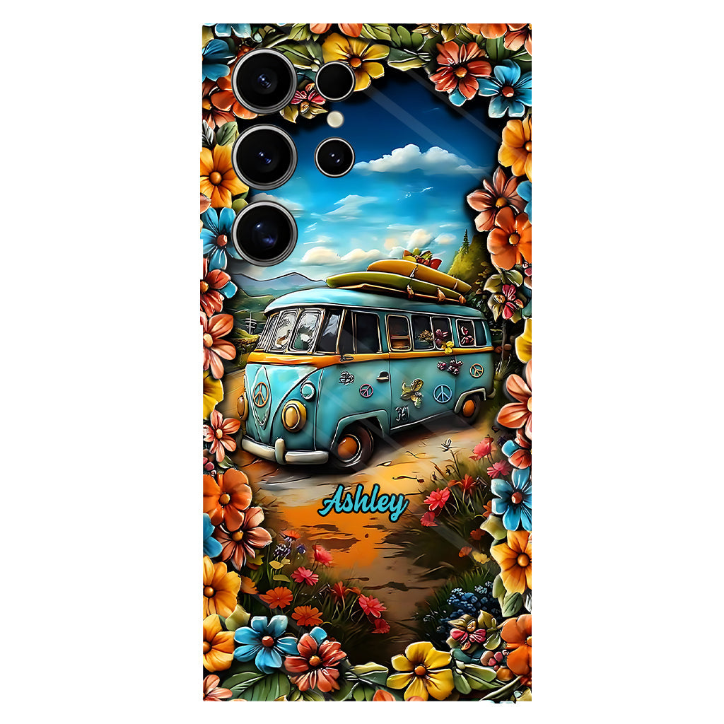 Coque de téléphone personnalisée Hippie Van - Motif hippie intégral