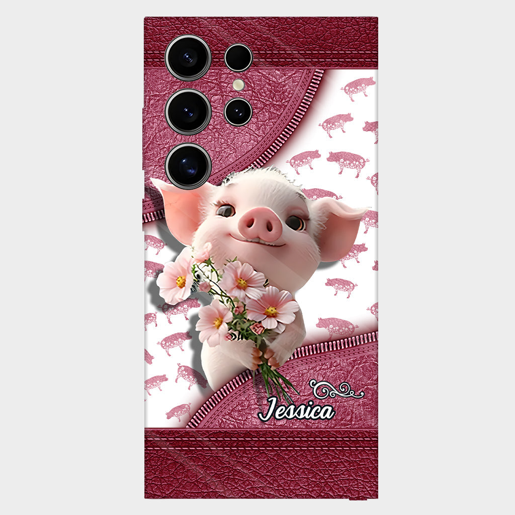 Coque de téléphone personnalisée « Amoureux des cochons » avec impression intégrale