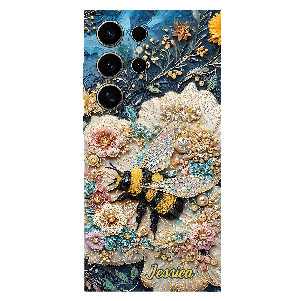 Bee Kind – Personalisierte Handyhülle mit Bienenmotiv