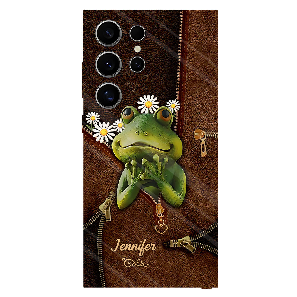 Niedliche Frösche – Personalisierte Handyhülle mit Frosch-Vollbilddruck