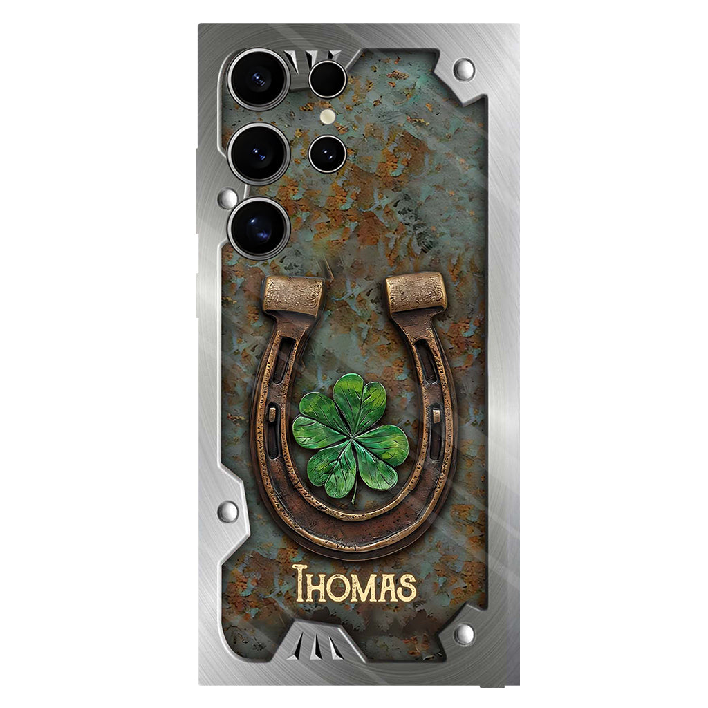 Lucky Horseshoe Shamrock - Personalized Horse Full Print Phone Case