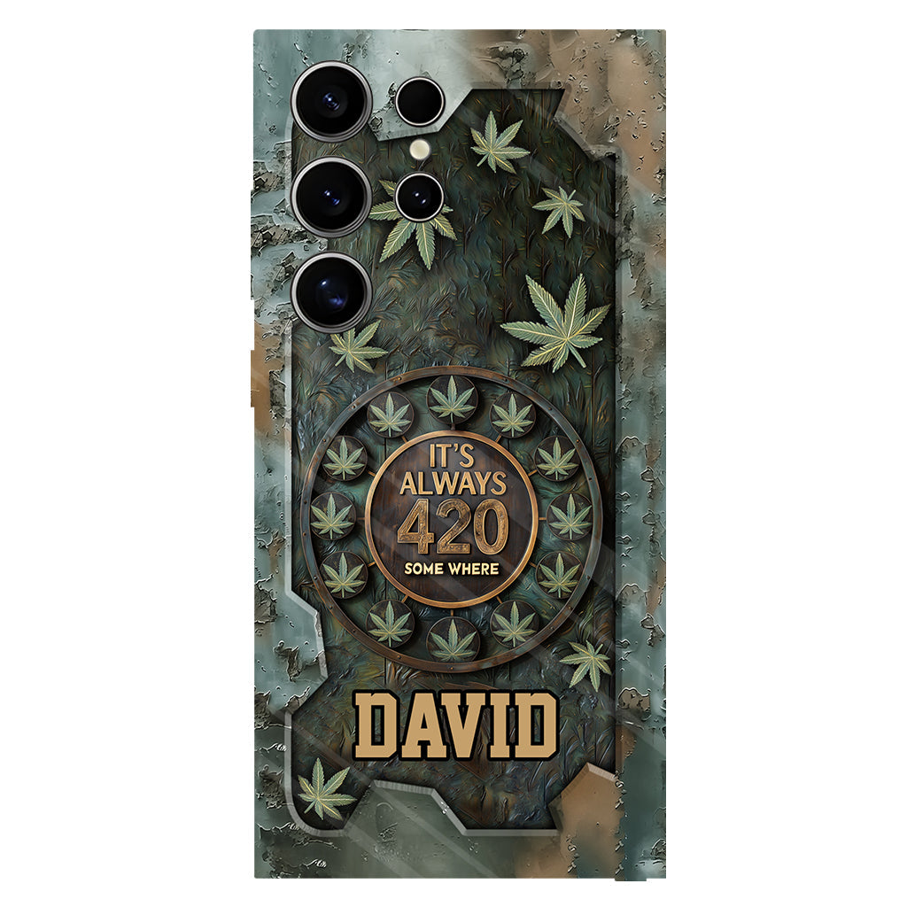 C'est toujours 420 - Coque de téléphone personnalisée avec impression intégrale sur le thème du cannabis