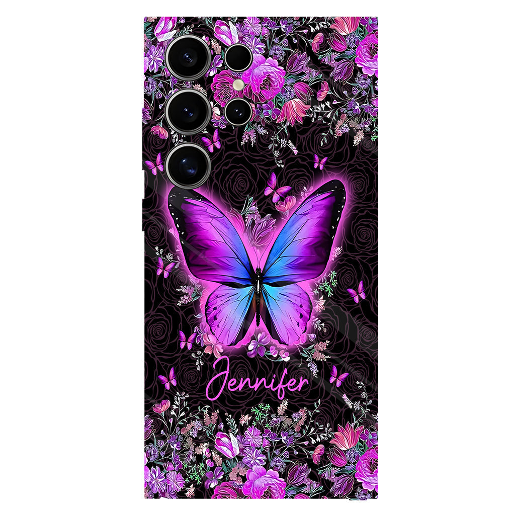 Coque de téléphone personnalisée avec motif papillons « J’adore les papillons »