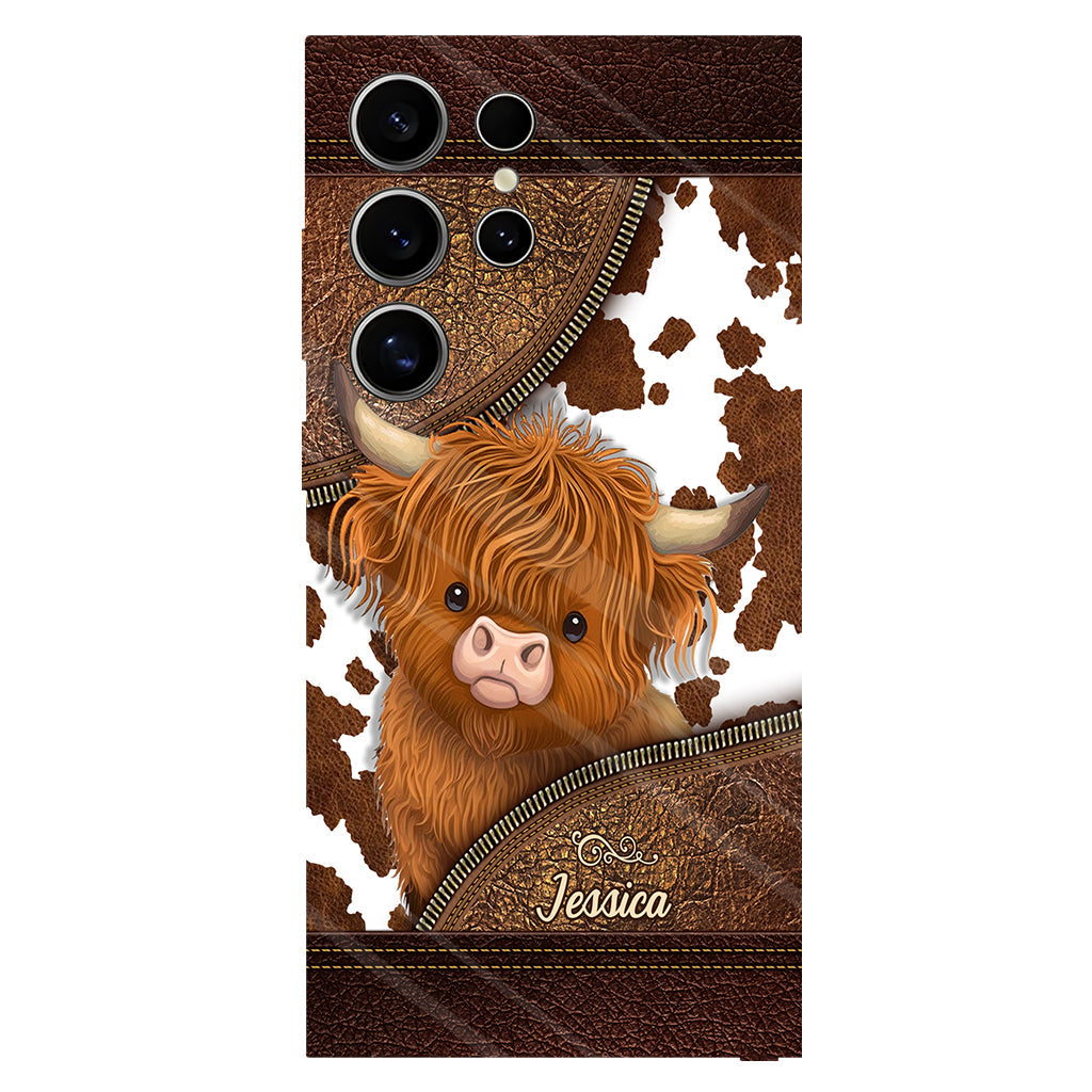 Juste une fille qui aime les vaches des Highlands - Coque de téléphone personnalisée avec impression intégrale