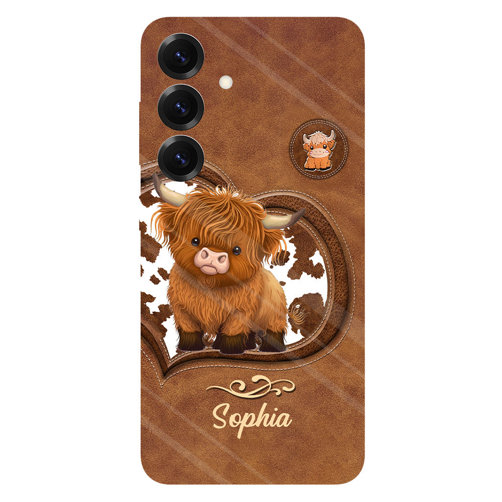 Coque de téléphone personnalisée avec imprimé vache des Highlands - Mignonne vache des Highlands