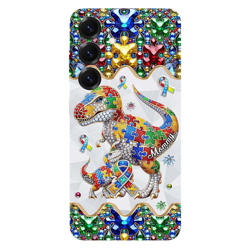 Strong Mama - Coque de téléphone personnalisée avec impression intégrale pour la sensibilisation à l'autisme