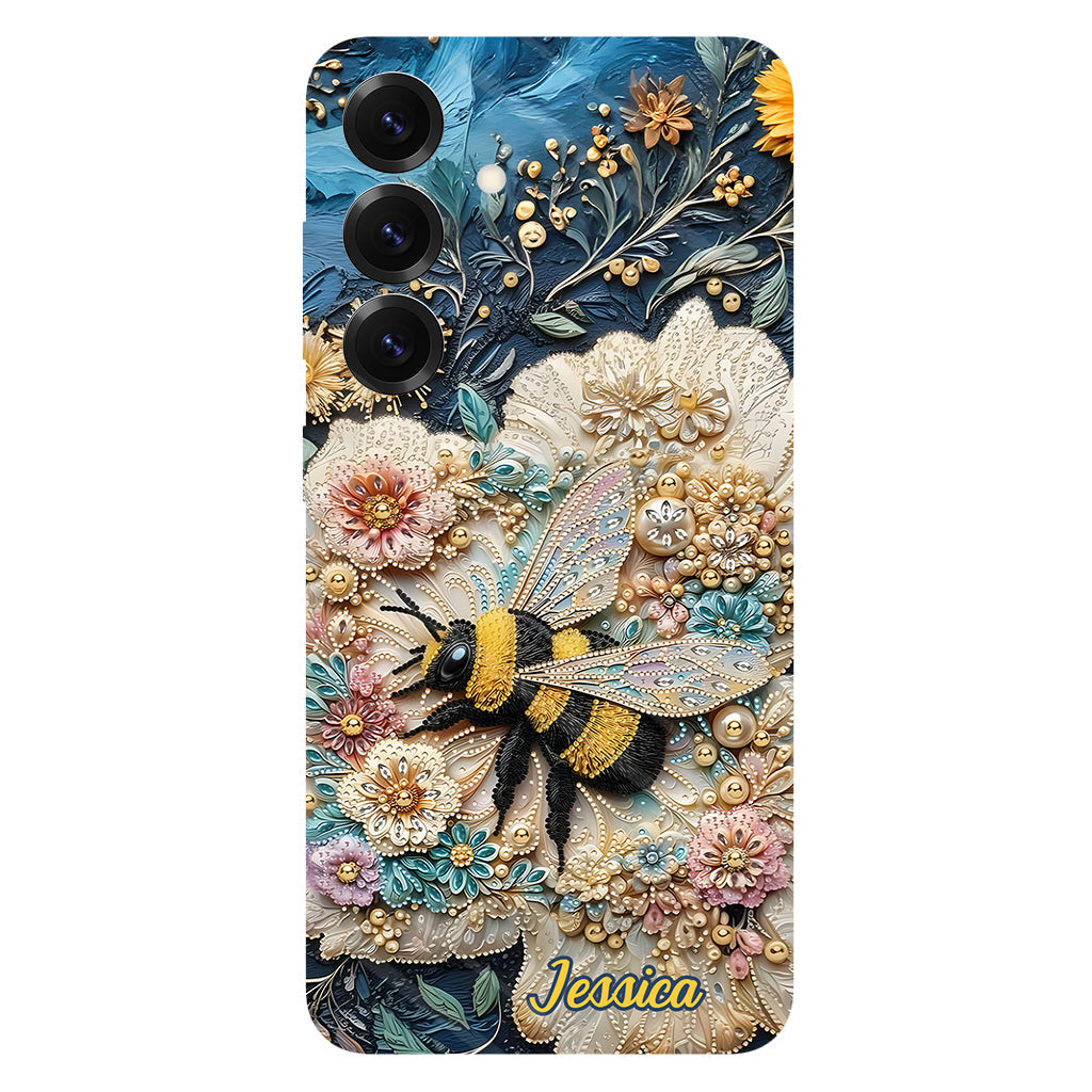 Bee Kind – Personalisierte Handyhülle mit Bienenmotiv