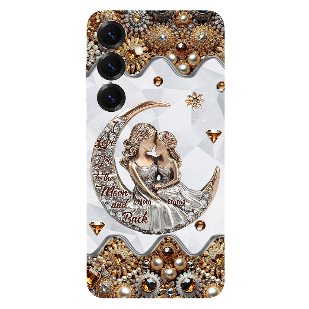 I Love You To The Moon And Back - Personalized Mother Full Print Phone Case