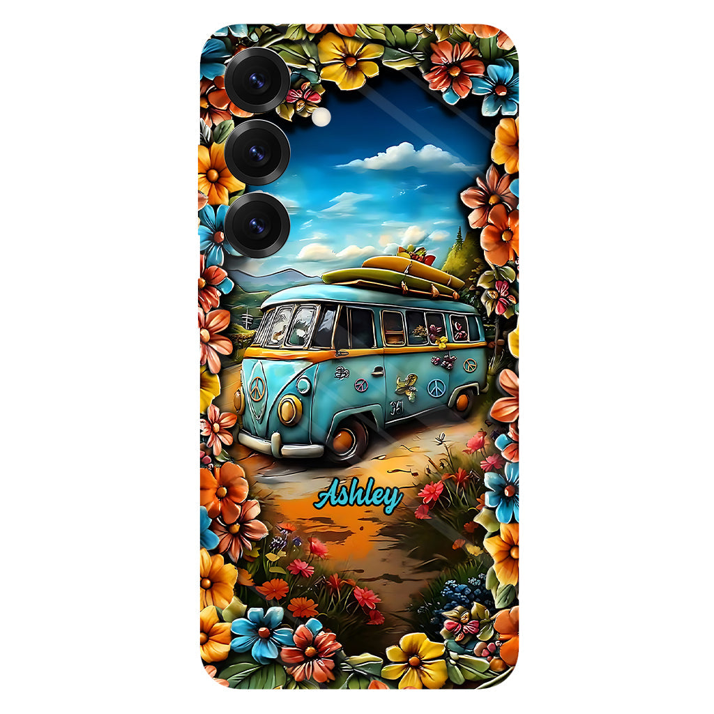 Coque de téléphone personnalisée Hippie Van - Motif hippie intégral