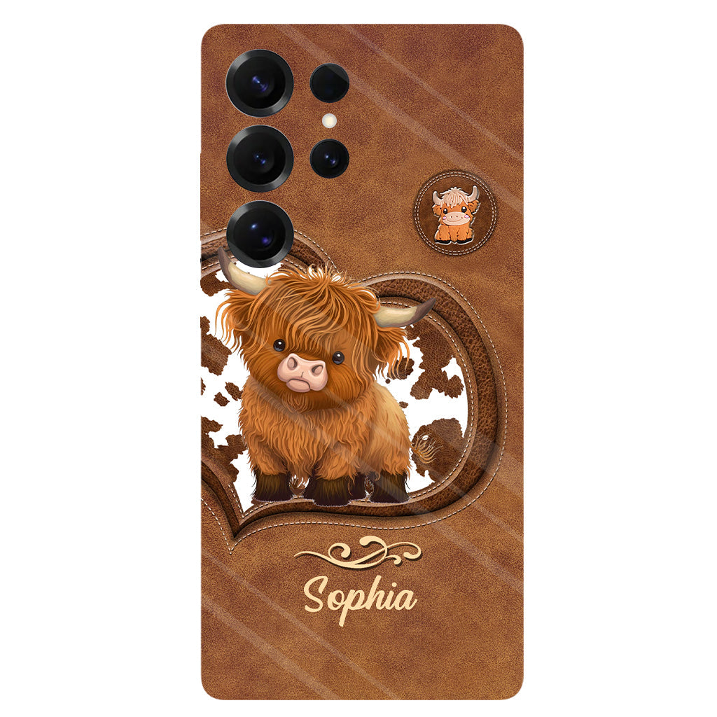 Coque de téléphone personnalisée avec imprimé vache des Highlands - Mignonne vache des Highlands