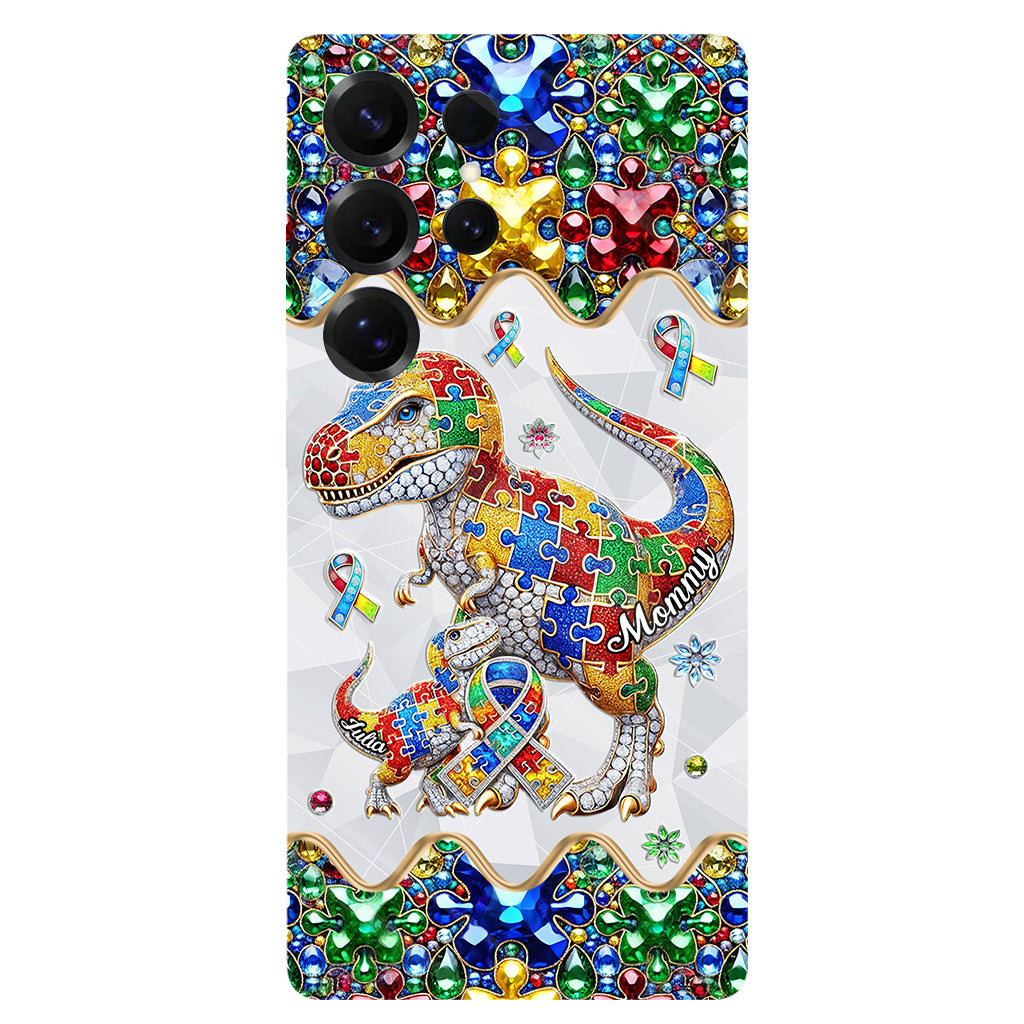 Strong Mama - Coque de téléphone personnalisée avec impression intégrale pour la sensibilisation à l'autisme