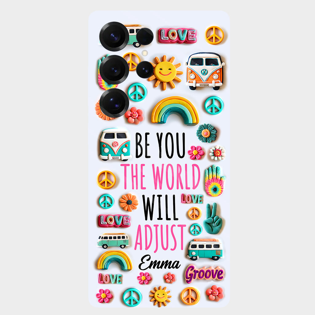 Sei du selbst – Personalisierte Handyhülle im Hippie-Stil mit Allover-Print