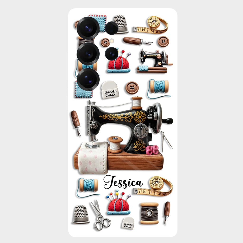Superbe machine à coudre - Coque de téléphone personnalisée avec impression intégrale sur le thème de la couture