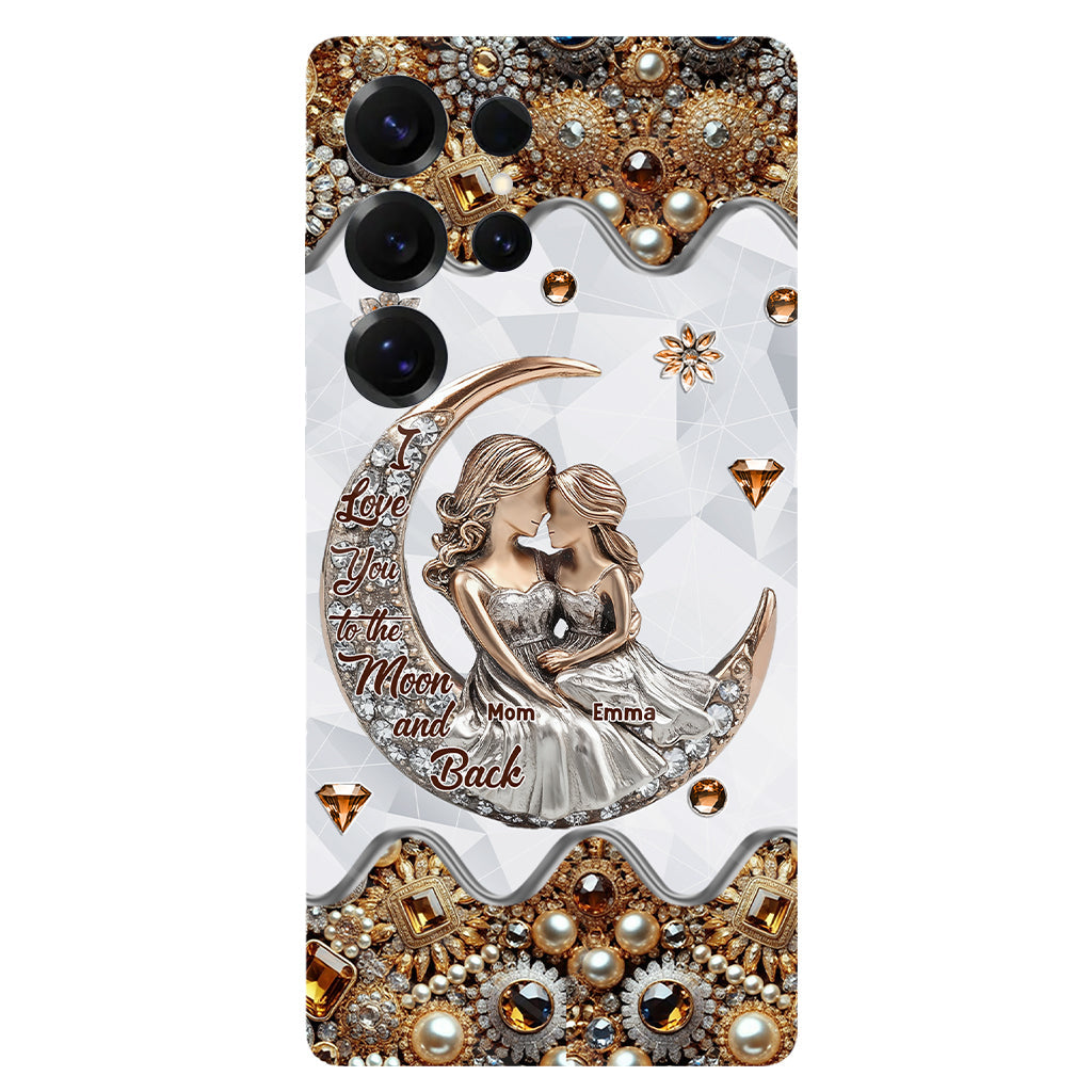 I Love You To The Moon And Back - Personalized Mother Full Print Phone Case