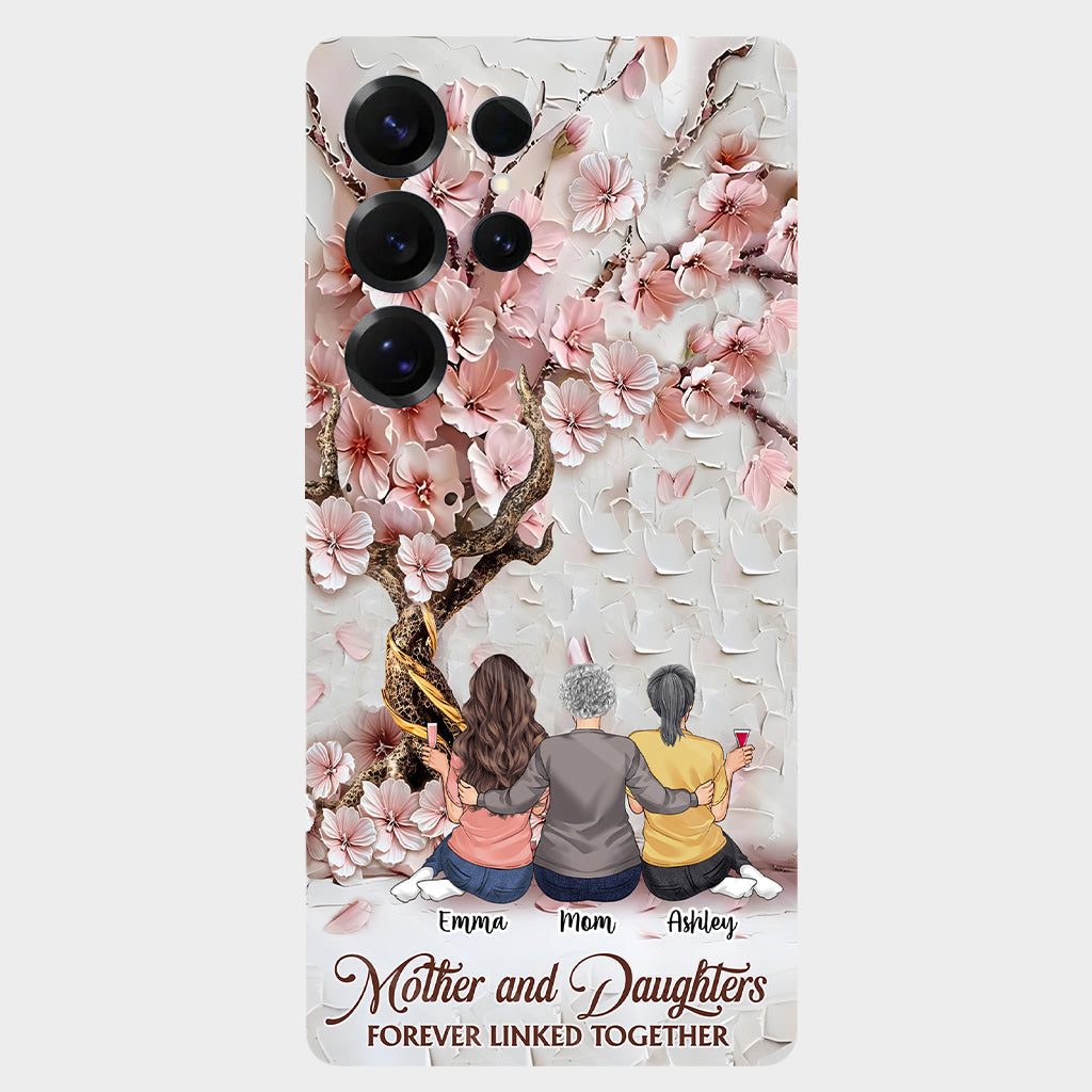 Mother And Daughters Forever Linked Together - Personalized Mother Full Print Phone Case
