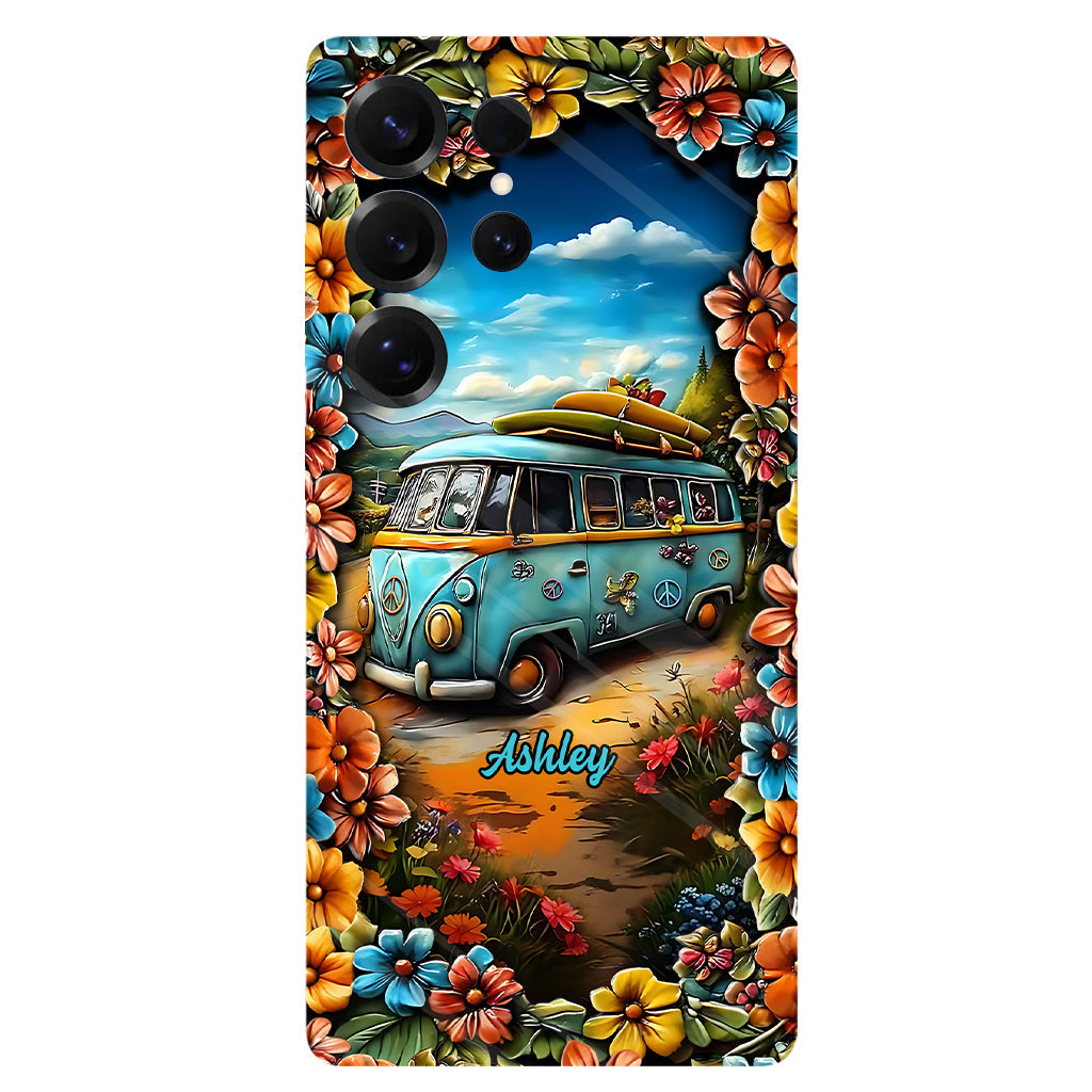 Coque de téléphone personnalisée Hippie Van - Motif hippie intégral