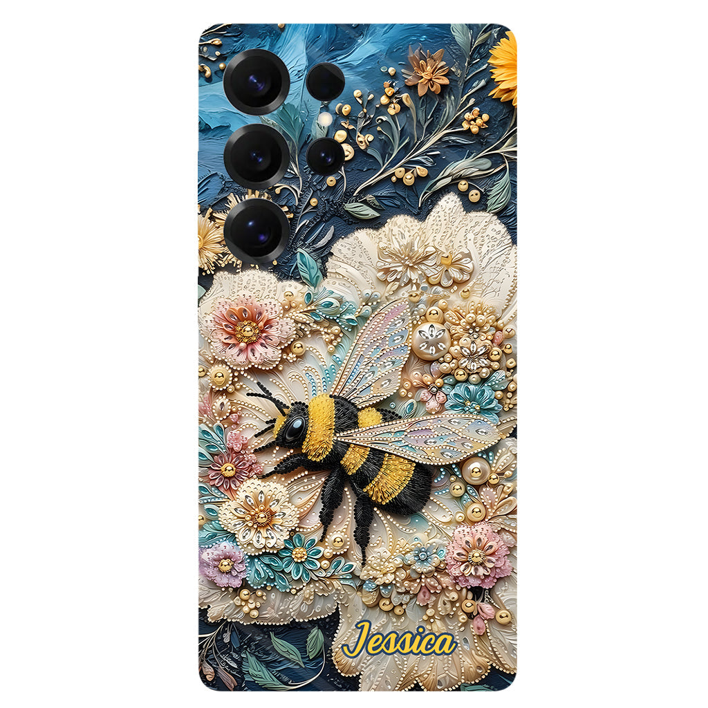 Bee Kind – Personalisierte Handyhülle mit Bienenmotiv