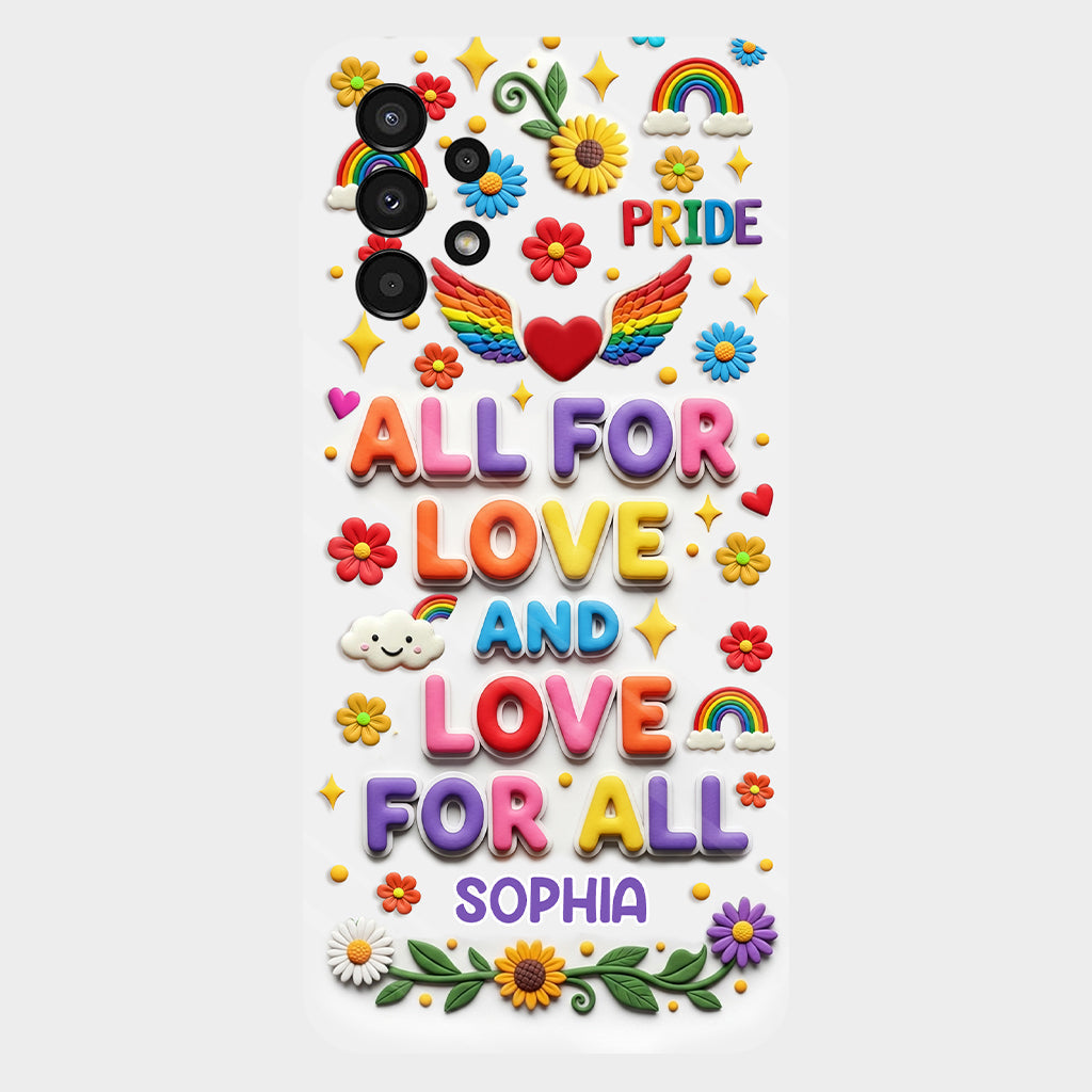 Alles für die Liebe und Liebe für alle – Personalisierte Handyhülle mit LGBT-Unterstützung und Vollbild-Print