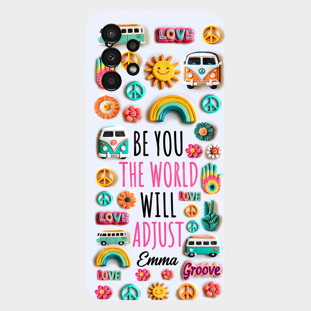 Sei du selbst – Personalisierte Handyhülle im Hippie-Stil mit Allover-Print