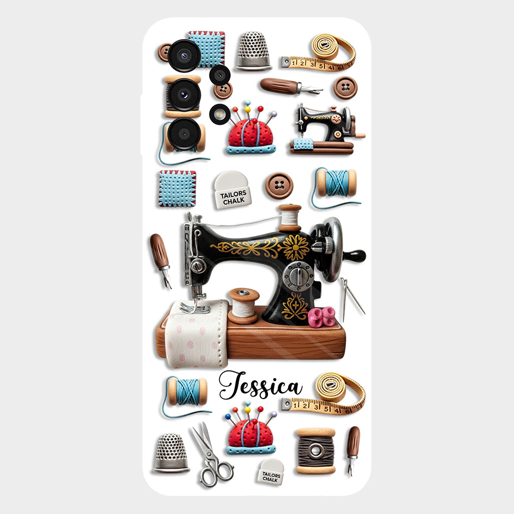 Superbe machine à coudre - Coque de téléphone personnalisée avec impression intégrale sur le thème de la couture
