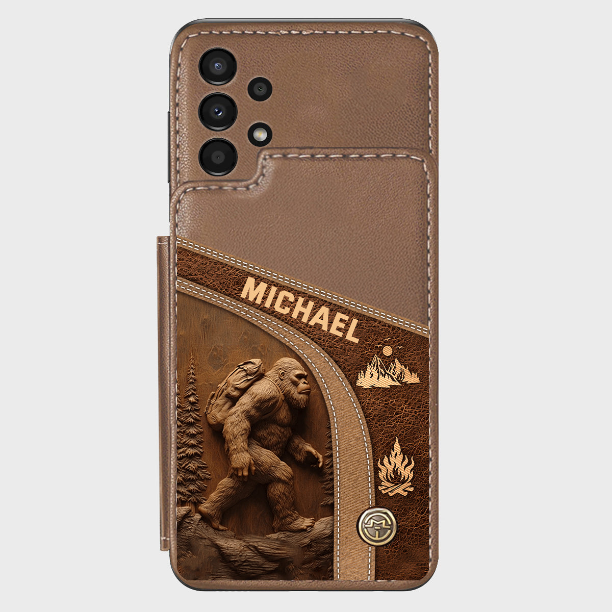 Étui portefeuille de randonnée personnalisé Sasquatch