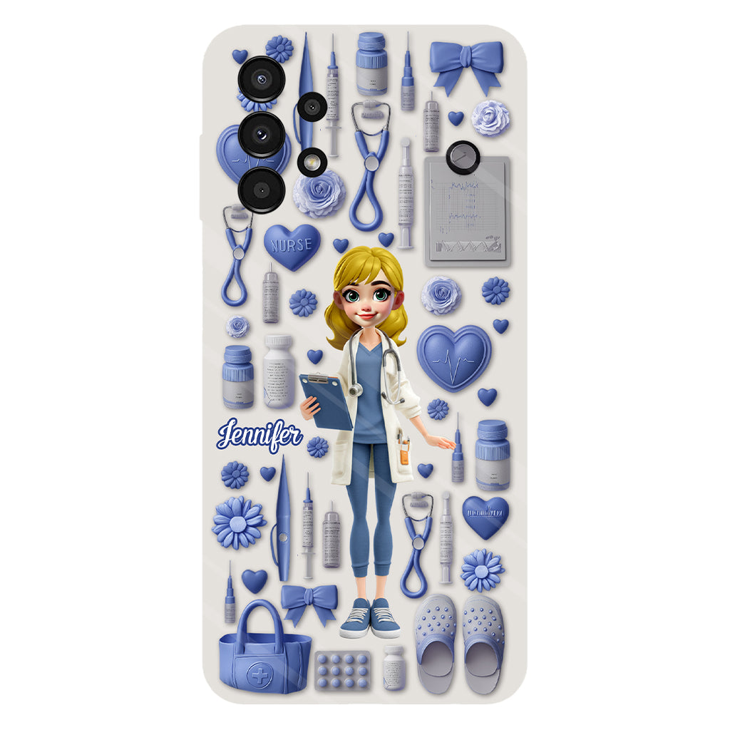 Nursing Is A Work Of Heart - Personalized Nurse Full Print Phone Case