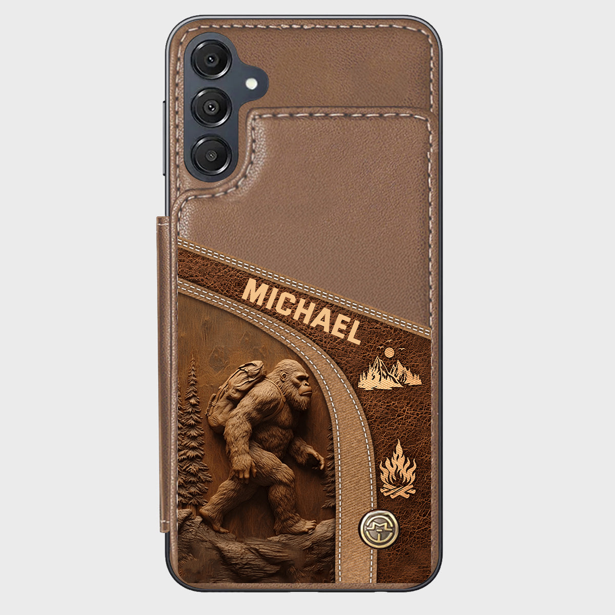 Étui portefeuille de randonnée personnalisé Sasquatch
