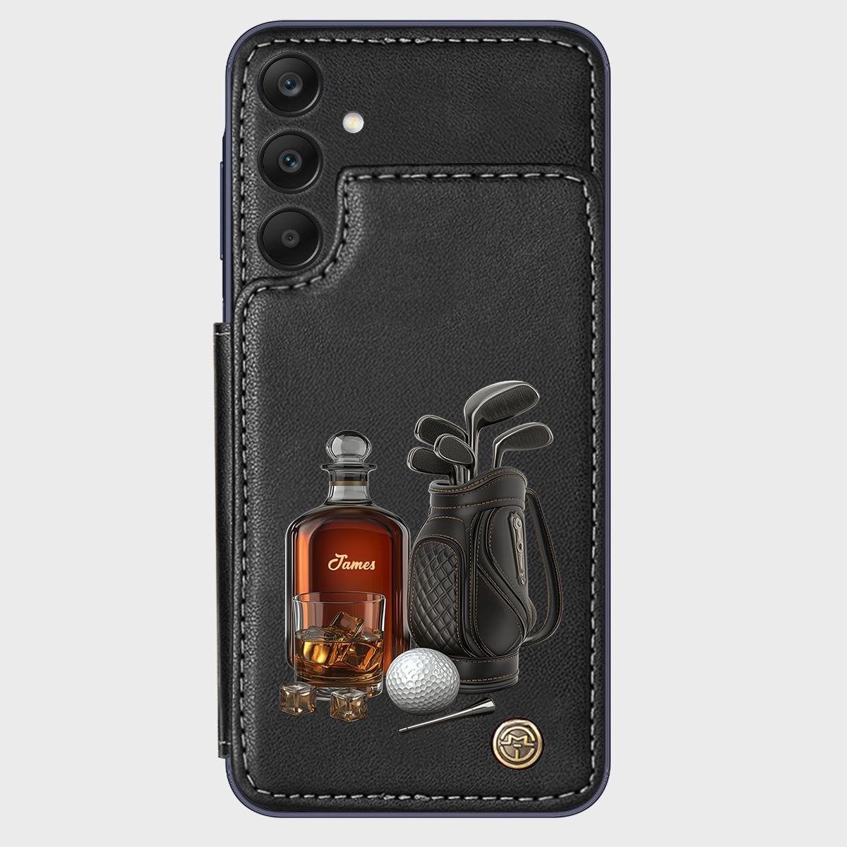 Whiskey & Golf - Personalized Golf Wallet Phone Case