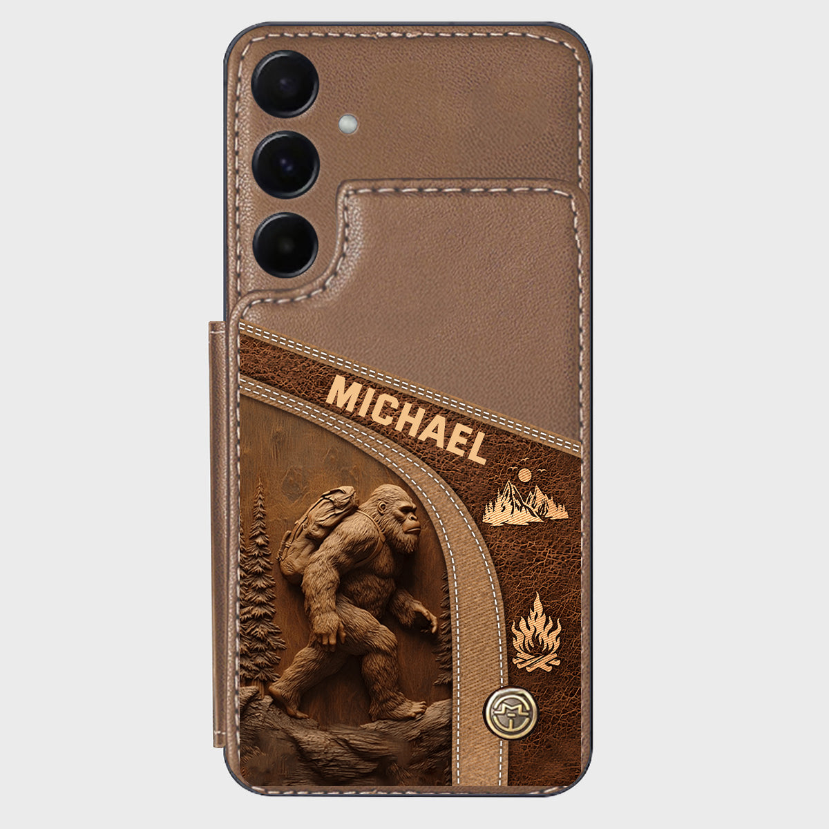 Étui portefeuille de randonnée personnalisé Sasquatch