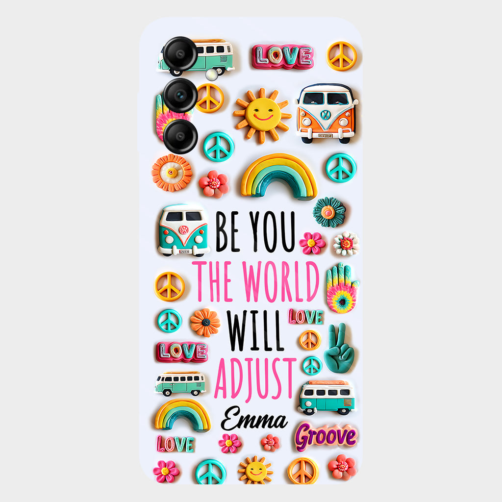 Sei du selbst – Personalisierte Handyhülle im Hippie-Stil mit Allover-Print