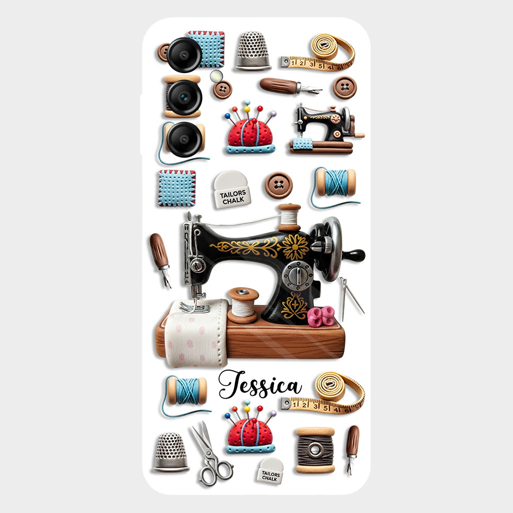 Superbe machine à coudre - Coque de téléphone personnalisée avec impression intégrale sur le thème de la couture
