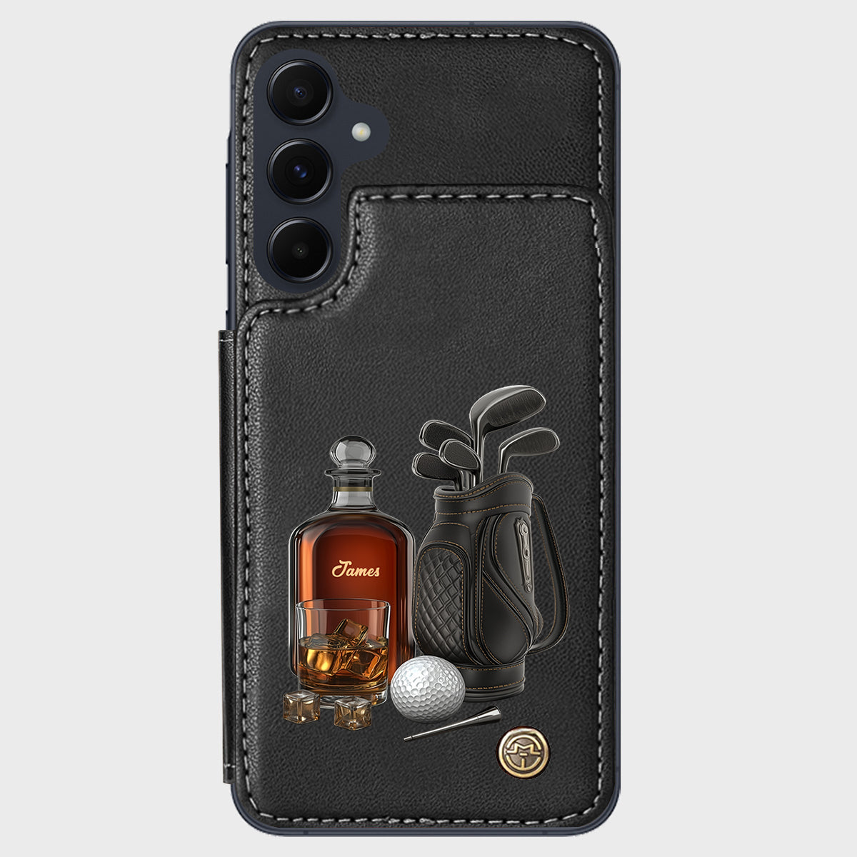 Whiskey & Golf - Personalized Golf Wallet Phone Case