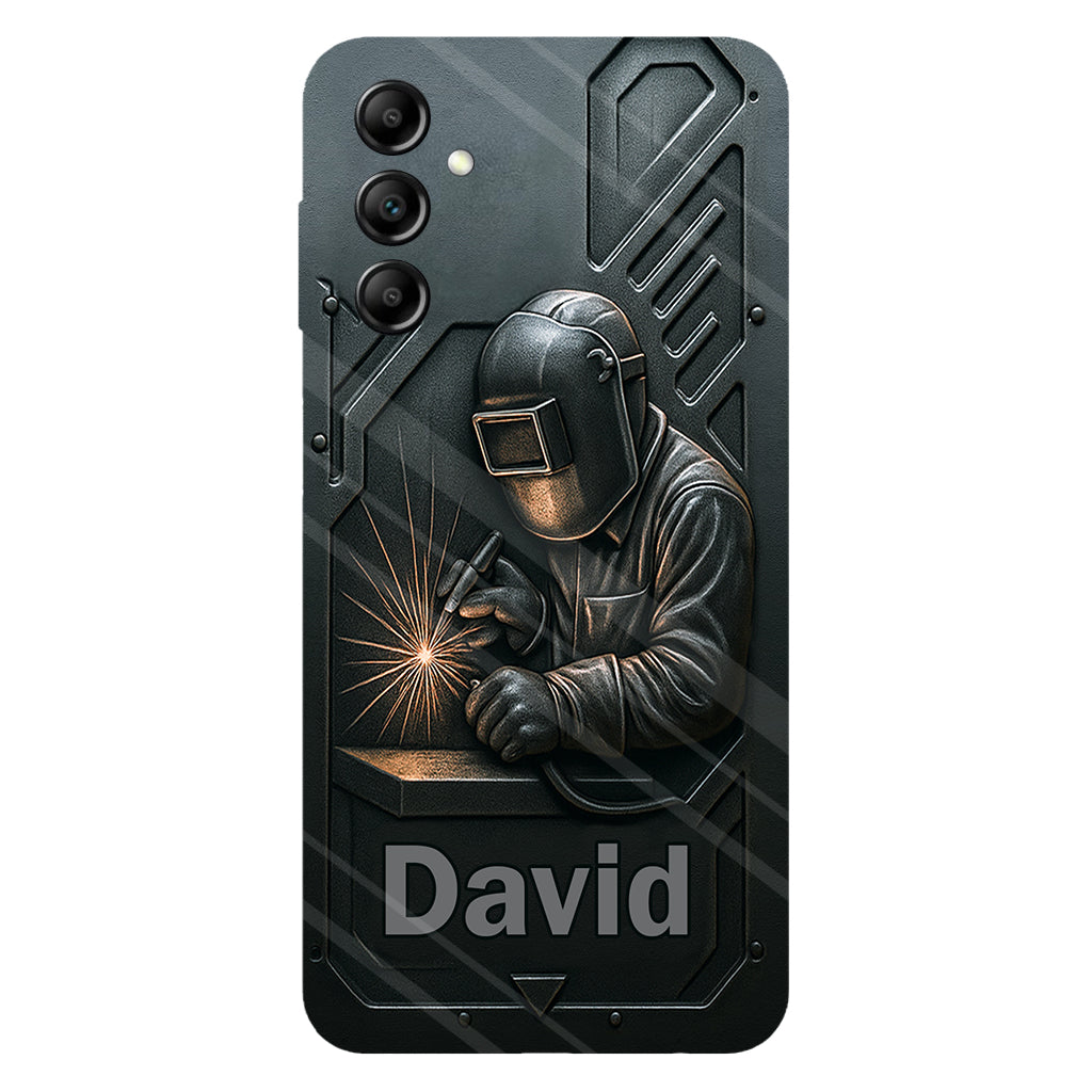 Coole Schweißer-Männer – Personalisierte Handyhülle mit Schweißer-Motiv und Volldruck