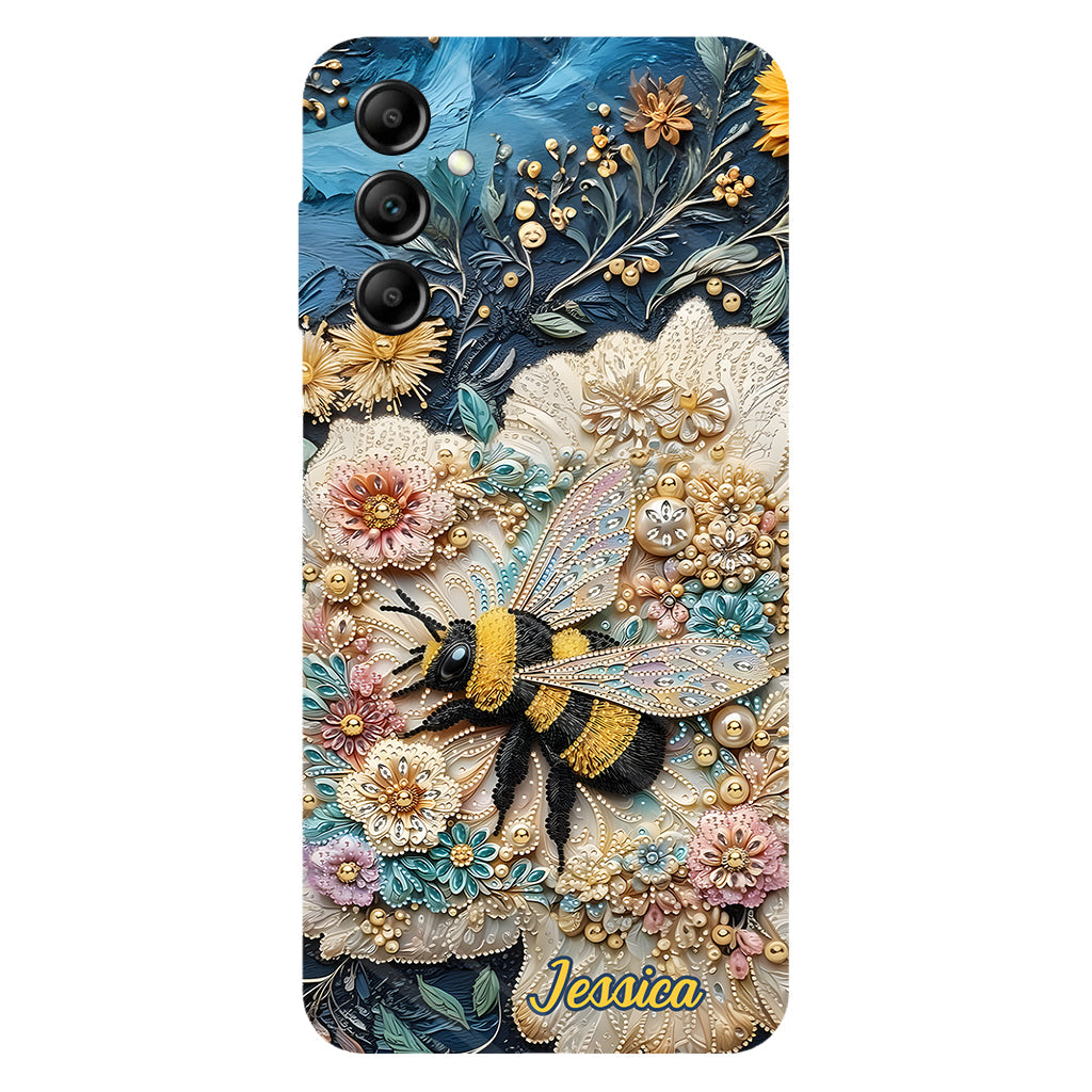Bee Kind – Personalisierte Handyhülle mit Bienenmotiv