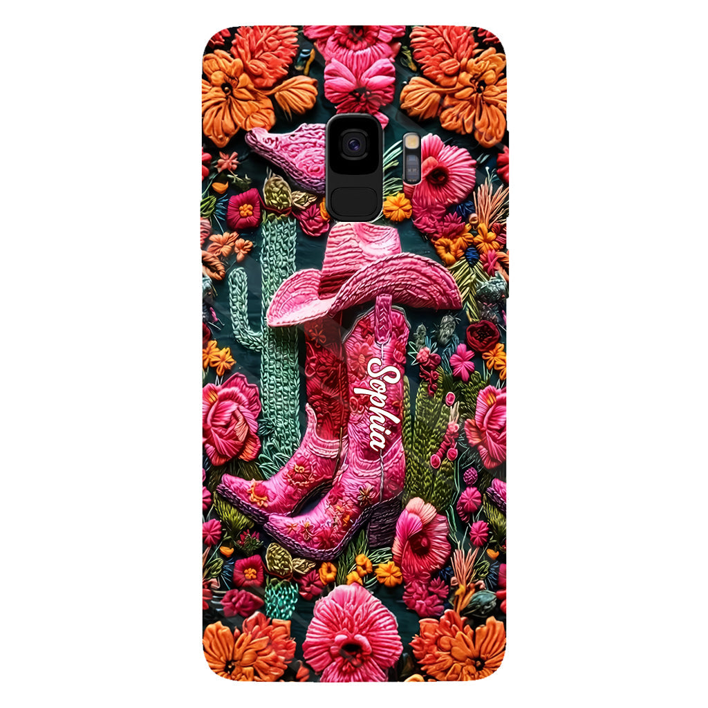 Pink Cowgirl – Personalisierte Handyhülle im Country-Girl-Stil mit Volldruck