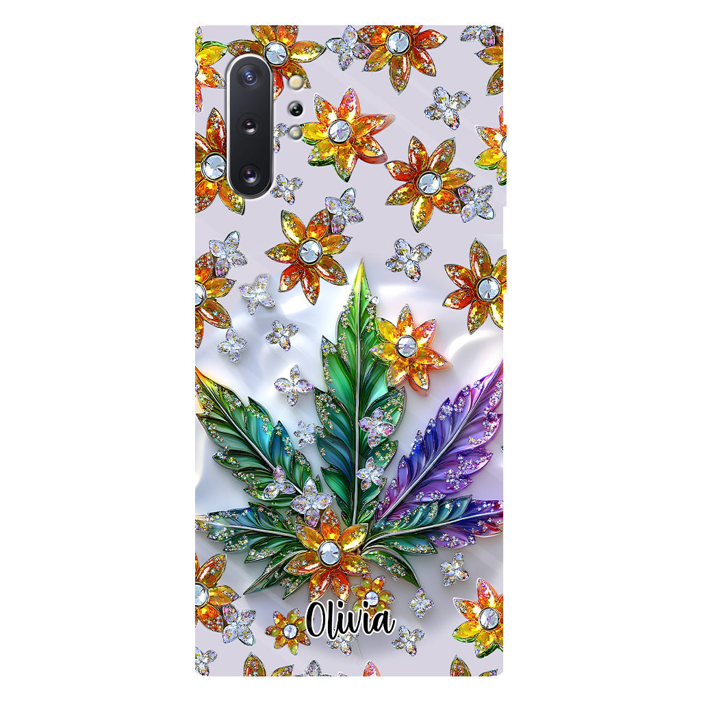 Wunderschönes Blatt - Personalisierte Handyhülle mit Cannabis-Vollbilddruck