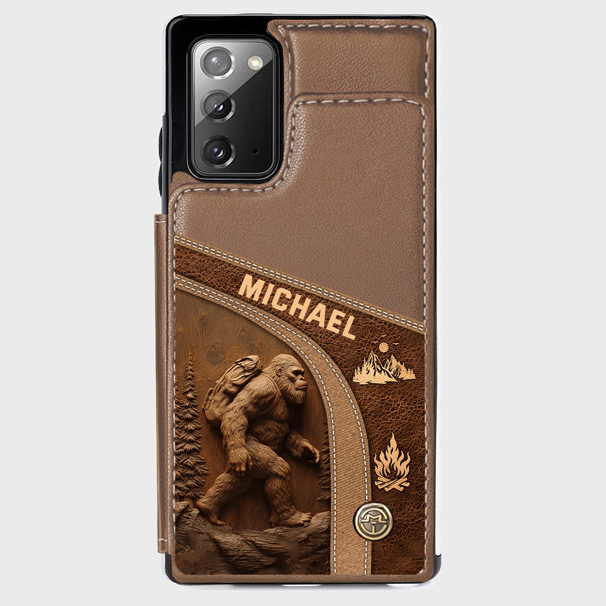 Étui portefeuille de randonnée personnalisé Sasquatch