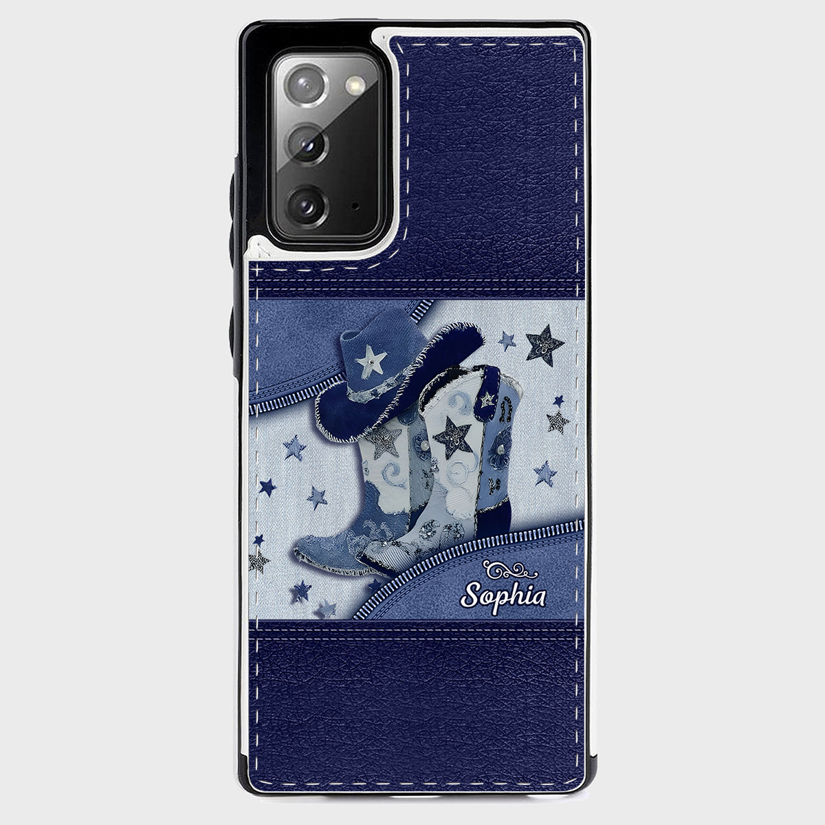 Bottes de cowgirl - Étui portefeuille pliable personnalisé pour téléphone, style cowgirl