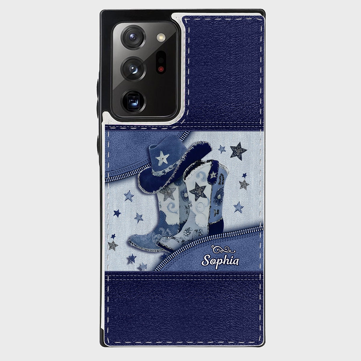 Bottes de cowgirl - Étui portefeuille pliable personnalisé pour téléphone, style cowgirl